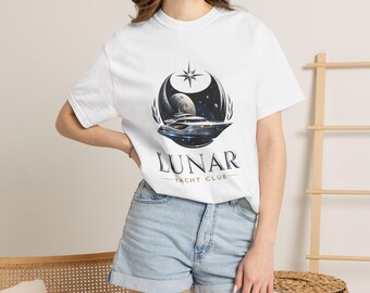 Lunar Yacht Club T-Shirt | Moon Nautical Graphic Tee