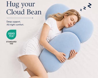 Cuscino in memory foam, supporto ergonomico per il collo, ideale per chi dorme su un fianco o sulla schiena, rivestimento in poliestere.