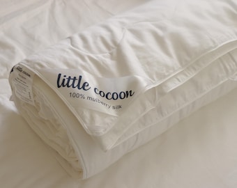 Imbottitura per piumino in seta di gelso 100% / Trapunta in seta lavorata a mano / Biancheria da letto traspirante per tutte le stagioni / Regalo di lusso per chi soffre il caldo durante il sonno / Singolo, Matrimoniale, King size