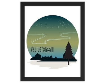 Finland Art | Finnish Framed Art | Finland Poster | Suomi | Sisu | Suomi Poster | Finnish Poster | Finland Prints | Finnish Prints