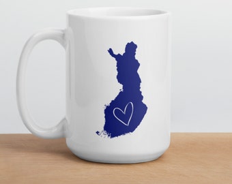 Finland Mug | I love Finland Mug | Finnish Mug | Big Mug | Suomi | Finnish | Suomalainen | Love Finland | Finland Gifts