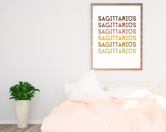 Boogschutter dierenriem print kunst | Astrologie-afdruk | Downloadbare afdruk | Boogschutter-afdruk | Boogschutterkunst | Dierenriemkunst | Astrologiekunst