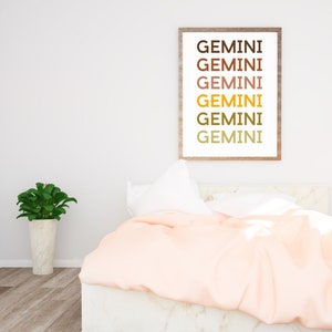 Gemini Zodiac Print Art | Astrology Print | Downloadable Zodiac Print | Gemini Print | Gemini Art | Zodiac Art | Astrology Art