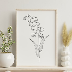 Lily of the Valley Print Art | Lily Print | Lily of the Valley Poster | Lily of the Valley Wall Art | Floral Print | Download Prints