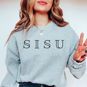 Sisu Sweatshirt | Finland Gift | Finnish Gifts | Grey Sisu Sweatshirt | White Sisu Sweatshirt | Finland | Finland Christmas | Sisu