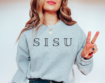 Sisu Sweatshirt | Finland Gift | Finnish Gifts | Grey Sisu Sweatshirt | White Sisu Sweatshirt | Finland | Finland Christmas | Sisu