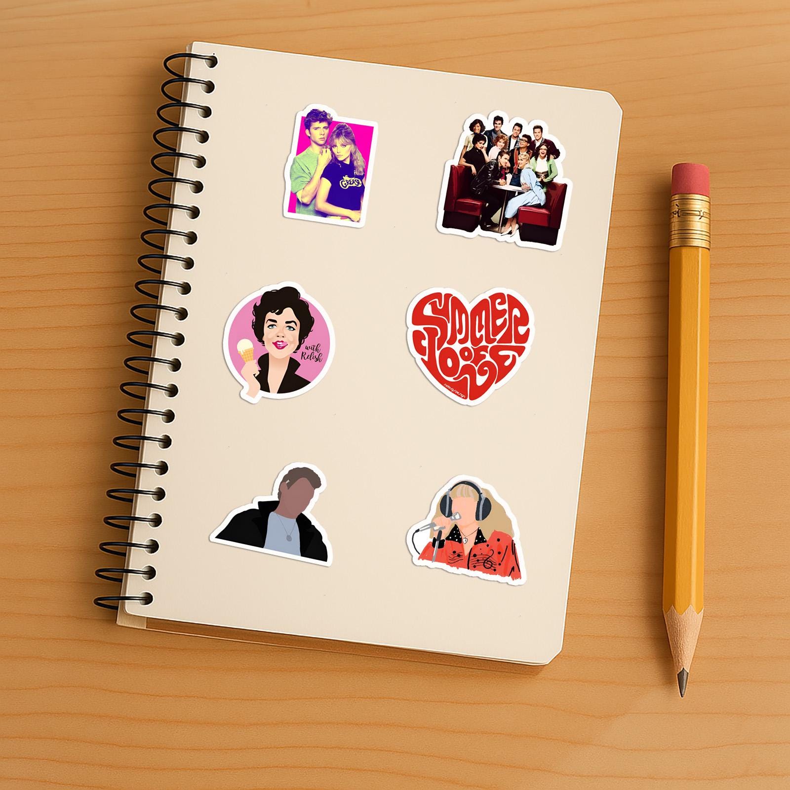 Grease Sticker Sheet – Danny & Sandy Summer Nights Vinyl Decals 40 ...