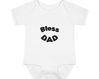 Christian Baby Bodysuit – “Bless Dad” Infant Onesie, Faith-Based Baby Clothing