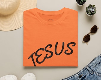 Christian T‑Shirt – “Jesus Is The Way” Typography Tee, Faith Shirt for Men & Women