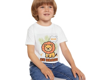 Little Lion of Courage Toddler Shirt  Christian Kids Tee Jasher for Kids Merch  Bible Story Shirt  Faith-Based Childrens Clothing