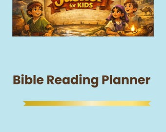Kids Bible Reading Planner | Editable Canva PLR (Printable Download)