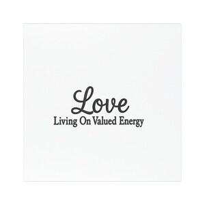 Imán para coche "Ama vivir con energía valiosa" / Diseño de texto en cursiva