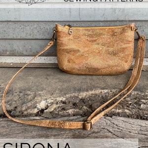 Sirona Crossbody & Clutch Sewing Pattern and SVGs / Cork Bag Sewing Pattern / Sewing Pattern PDF / SewGnar Sewing Patterns