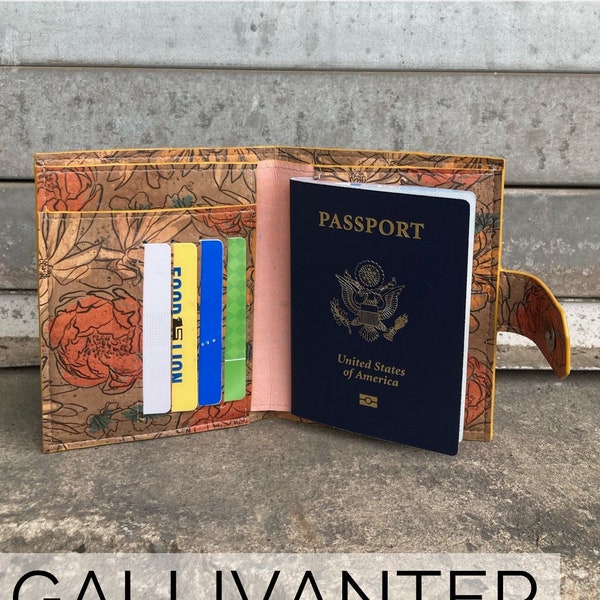 Gallivanter Passport Wallet Sewing Pattern and SVG files / Cork Wallet Sewing Pattern / Sewing Pattern PDF / SewGnar Sewing Patterns