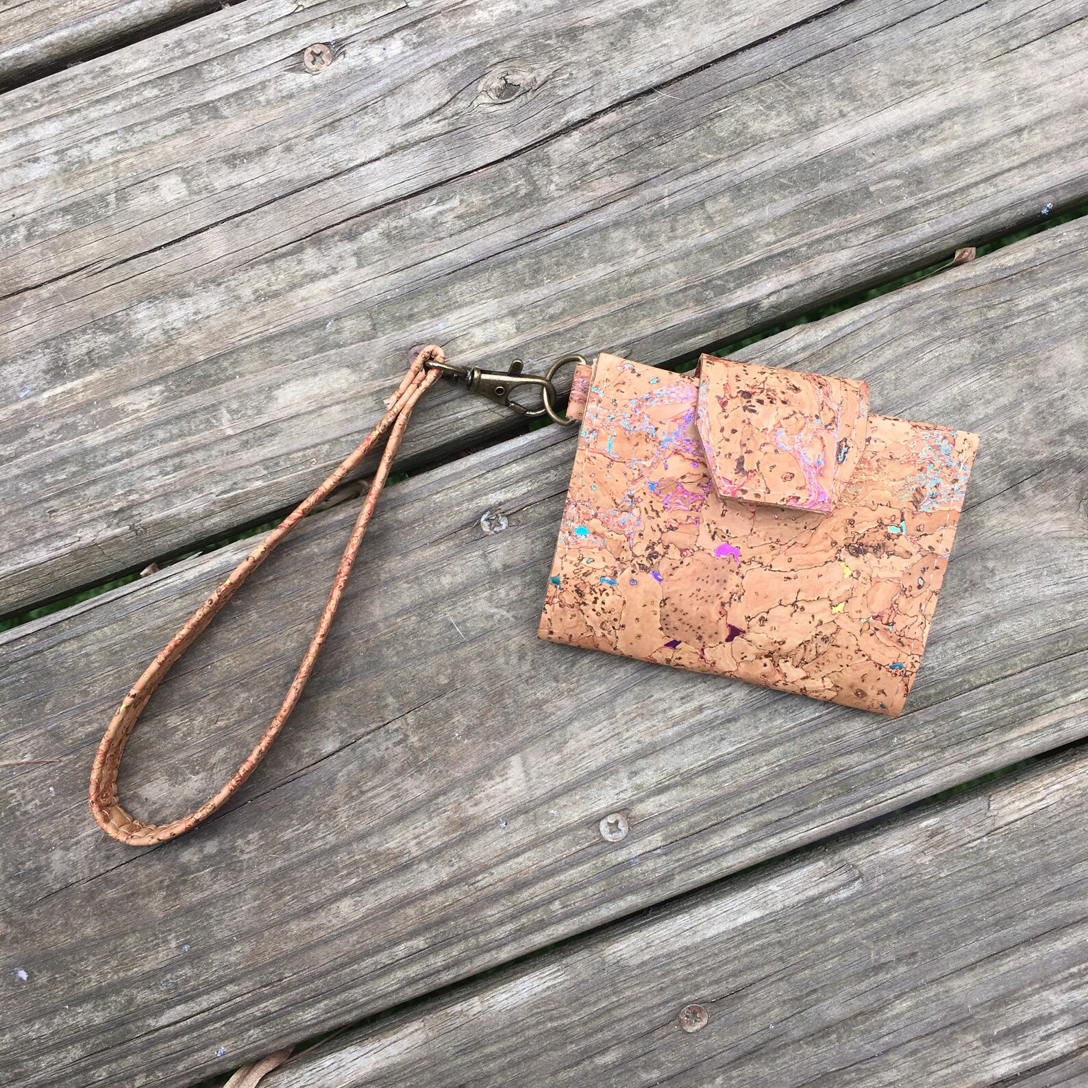 Cork Wallet.key Fob Wallet.slim Wallet.vegan Wallet.mini Etsy