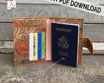 Gallivanter Passport Wallet Sewing Pattern / Cork Wallet Sewing Pattern / Sewing Pattern PDF / SewGnar Sewing Patterns