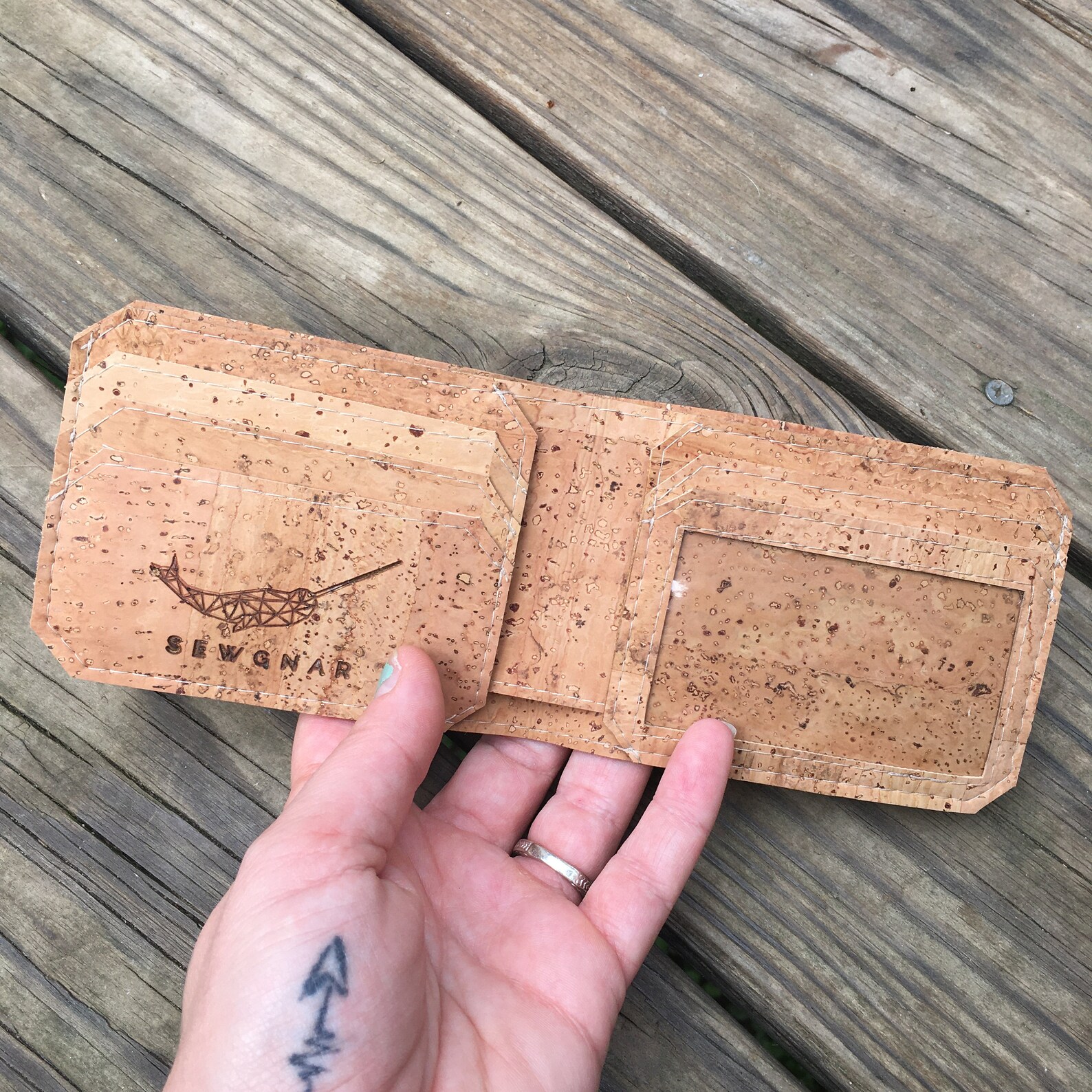 Natural Cork Wallet With ID Slot /cork Wallet / Mens Wallet / Etsy