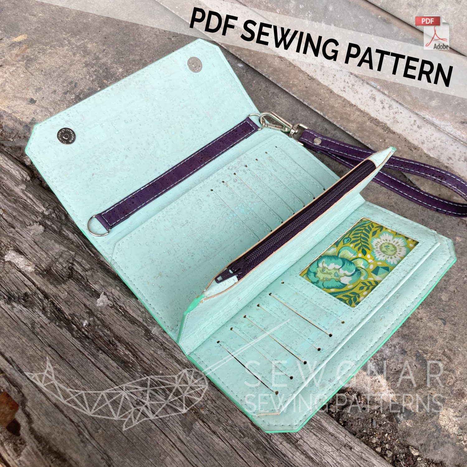 Sendai Wallet - PDF Sewing Pattern – Pink Pony Design