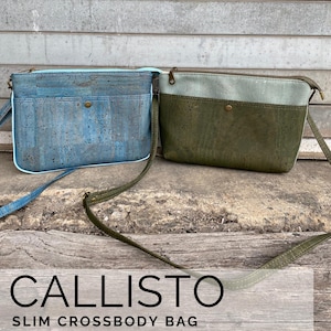 Bolso bandolera Callisto en PDF y SVG / Patrón de costura para bolso de corcho / Patrón de costura en PDF / Patrones de costura SewGnar / Paquete SVG
