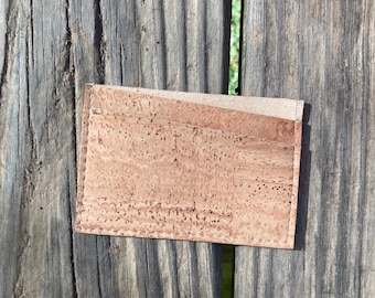 Natural Cork Slim Wallet: Vegan Leather Card Holder