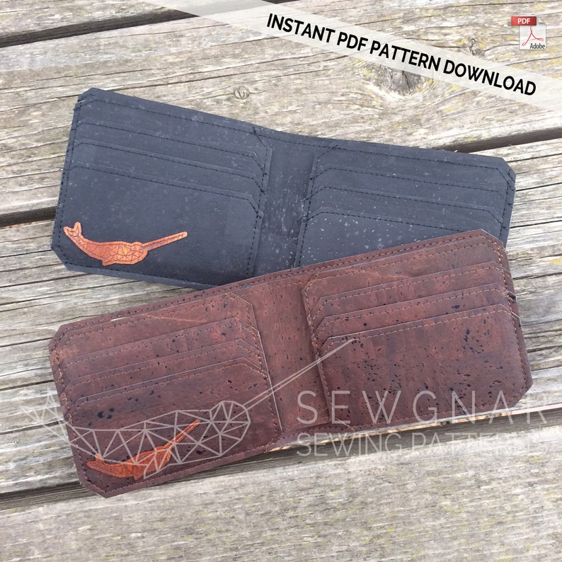 BiFold Wallet PDF.Sewing Pattern.PDF Sewing Pattern.Cork Wallet.Vegan Wallet.Wallet Sewing Pattern.Wallet PDF. image 4