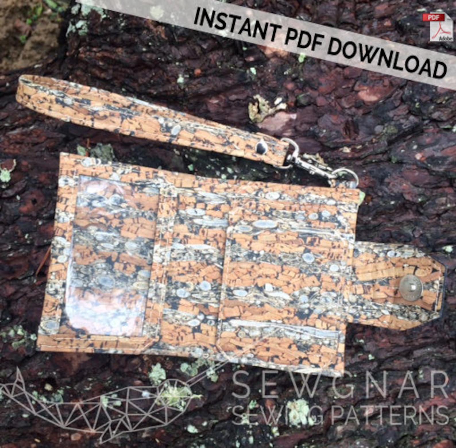 Key Fob Wallet Pdf.sewing Pattern.pdf Sewing Pattern.cork Etsy