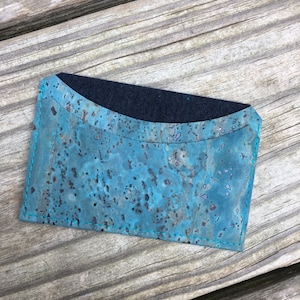 Blau Kork Slim Wallet.Kreditkartenhalter.Card Wallet.Vegane Leder Wallet.Business Card Wallet.Cork Card Holder.Vegan Wallet.SewGnar