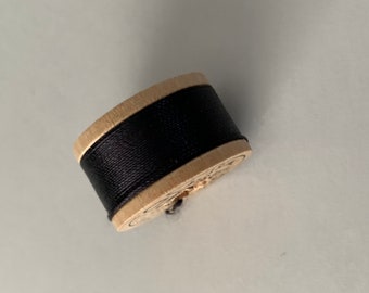 Vintage Belding Corticelli Silk Twist Thread, Dark Navy Blue, 10yd Wooden Spool