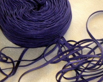 Vintage 1960's  1/4" Beautiful Purple Rayon Decorative Braided Patterned Sewing Trim