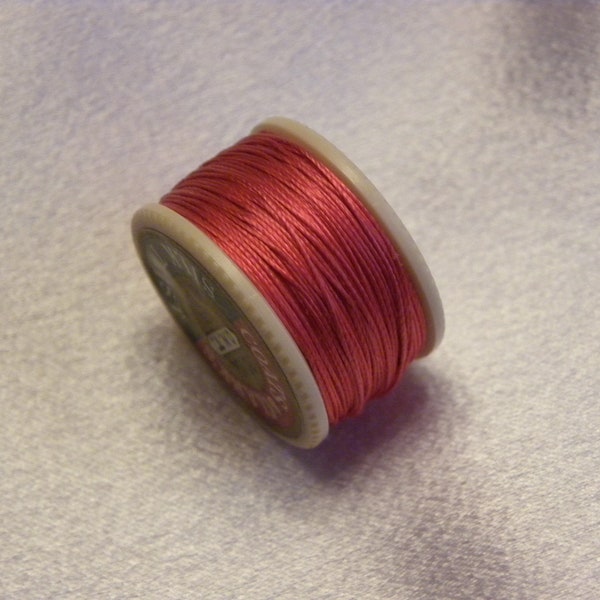 Vintage Coats & Clarks Pure Silk Twist Embroidery Buttonhole Silk Twist Thread Size D  10 Yd. Spool  Shade 32-C Pretty Pink