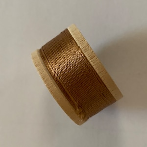 Vintage Elegance Pure Silk Buttonhole Silk Twist Thread Size D  10 Yd. Spool Shade 5430 Beautiful Bronze Color
