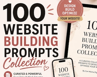 AI Website Prompts Bundle | 100 ChatGPT Claude Gemini Prompts (Digital Download)