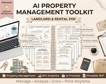 AI Property Management Toolkit | Landlord Rental Planner, ROI Calculator (PDF)