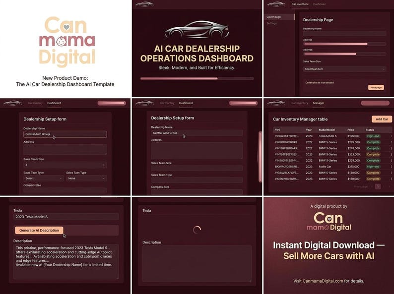 AI Car Dealership Sales System | Inventory, Leads, Pitch Builder (Digital Download) image 8