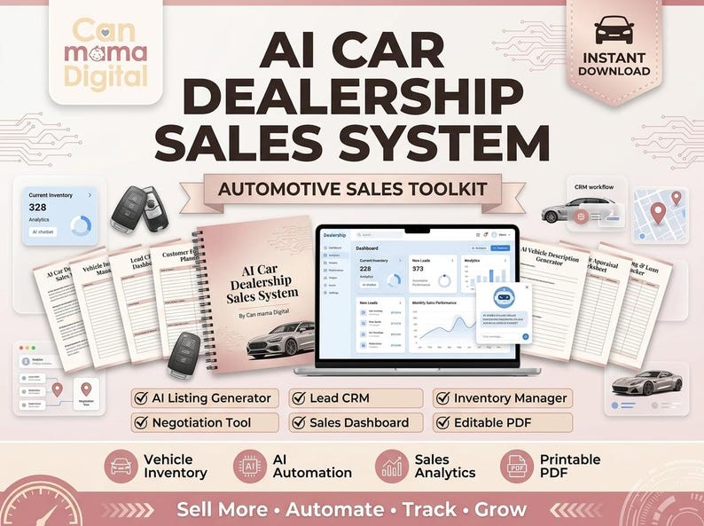 AI Car Dealership Sales System | Inventory, Leads, Pitch Builder (Digital Download) image 14
