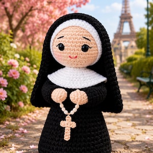 Sister Grace Amigurumi Nun Crochet Pattern (PDF)