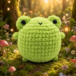 Charmant motif au crochet grenouille potelée PDF, tutoriel peluche amigurumi kawaii