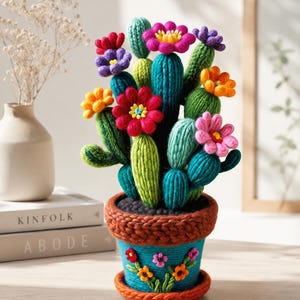 Kakteen Garten Häkelanleitung | Amigurumi Blumentopf Sukkulenten Dekor (PDF Pattern)