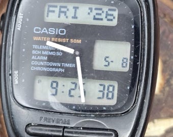 Vintage ULTRA Rare Casio W-300 Marlin 1980s Module 106 Japan Men's