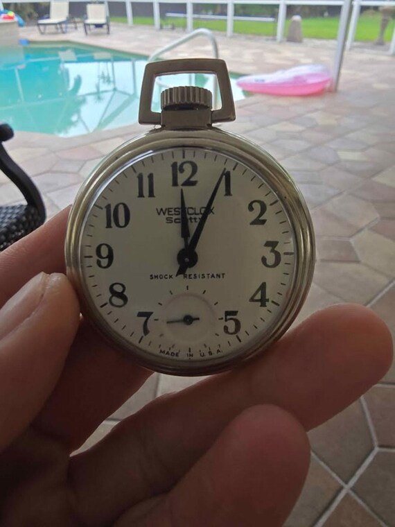 Westclox Scotty pocket watch silver