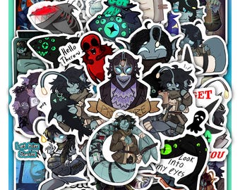 Pressure Game Inspired Sticker Sheet -Psychological Horror Vinyl Decals 40 designs (4 Full Sheets)