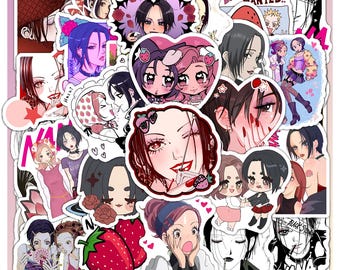 Anime Sticker Sheet Japanese Nina - Manga Vinyl Decals for Laptop, Gifts 40 designs (4 Full Sheets)