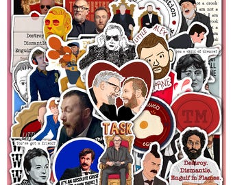 Taskmaster Inspired Sticker Sheet - Waterproof Vinyl Decals 40 designs (4 Sheets).
