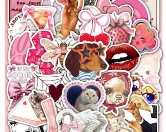 Downtown Girly Sticker Sheet - Waterproof Vinyl Decals 40 designs (4 Sheets)