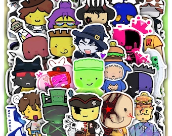 Forsaken Game Sticker Sheet -Dark Fantasy Horror Vinyl Decals 40 designs (4 Full Sheets)