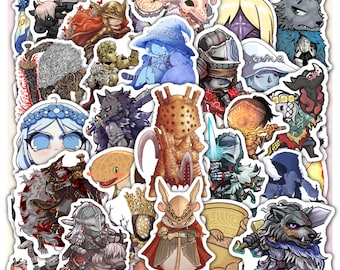 Elden Sticker Sheet Ring Vinyl Nightreign -Action RPG Decals 40designs (4 Full Sheets)