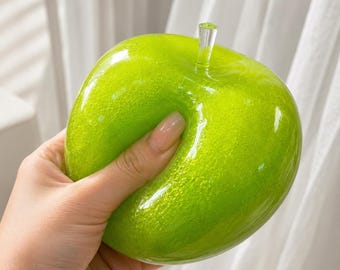 Apple Stress Ball Squishy Toy, Non-Rebound Apple Fidget Toy, ASMR Sensory Squeeze Ball for Kids & Adults