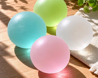 Crystal Coconut Stress Ball, Frosted Maltose Stress Ball, Clear Squishy Sensory Toy for Relaxation & Anxiety Relief