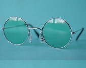 90s vintage unisex round green sunglasses style eyewear