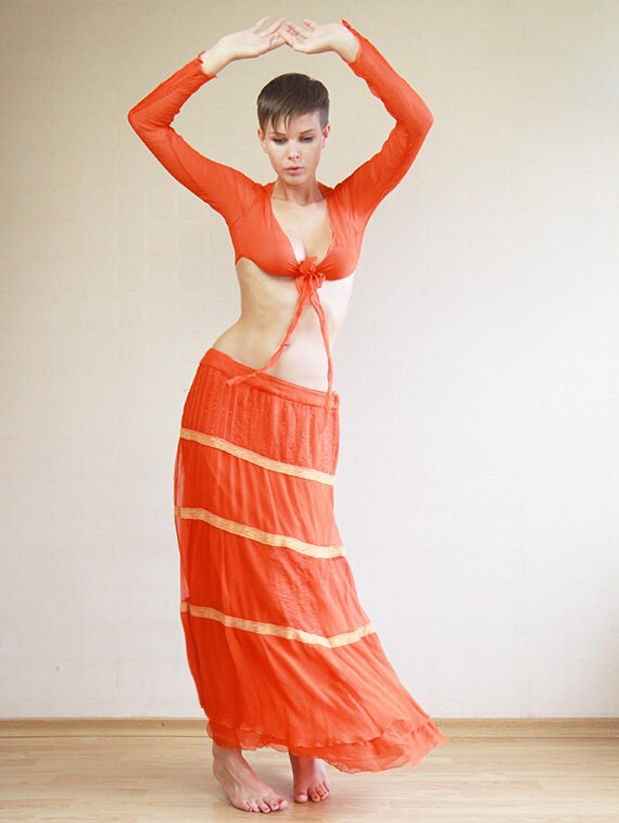 Orange skirt dance clearance